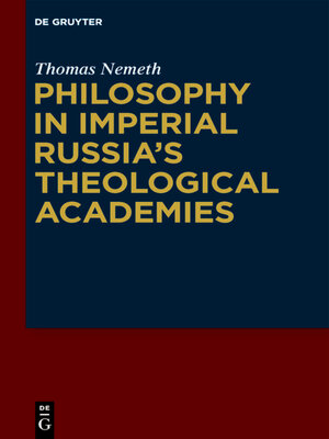 cover image of Philosophy in Imperial Russia's Theological Academies